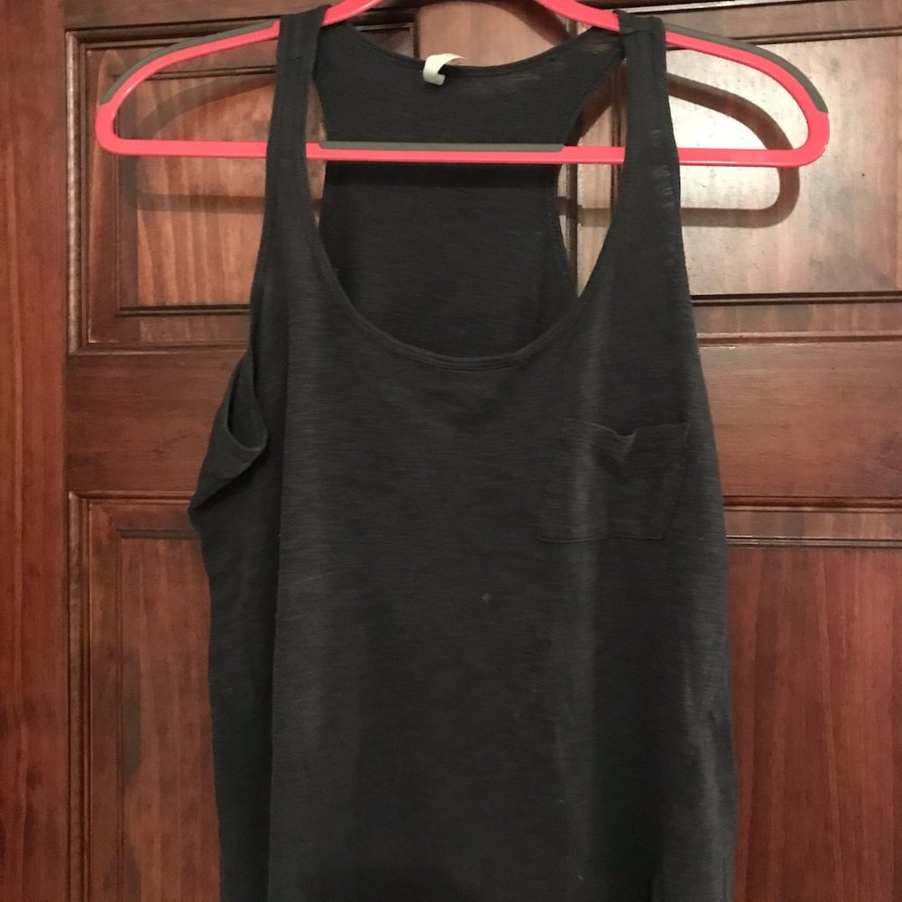 Dark gray C'est Toi racerback tank top size M